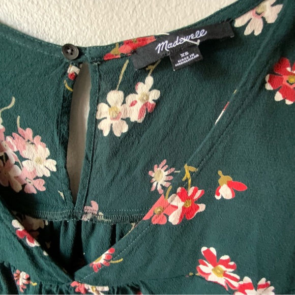 Madewell Rhyme Top in Spruce Blooms Size XS fits Small to Xsmall - Picture 4 of 5